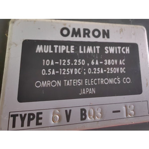 OMRON Multiple limit switch type 6 VBQ3-13